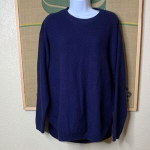 MEROKEETY, ladies, Large  Navy Blue Sweater